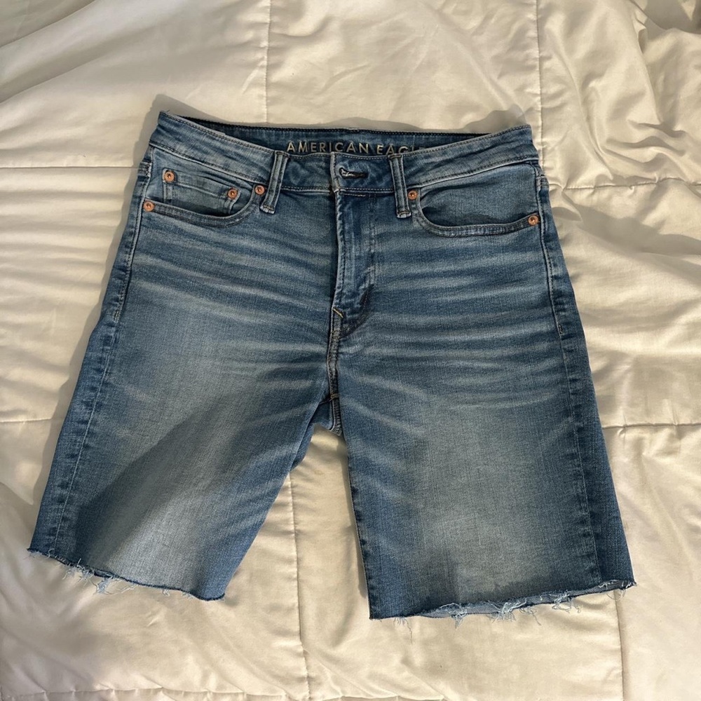 american eagle mens original straight blue jean shorts